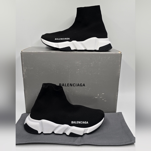 Balenciaga Speed Knit High Top Sock Sneakers - 35